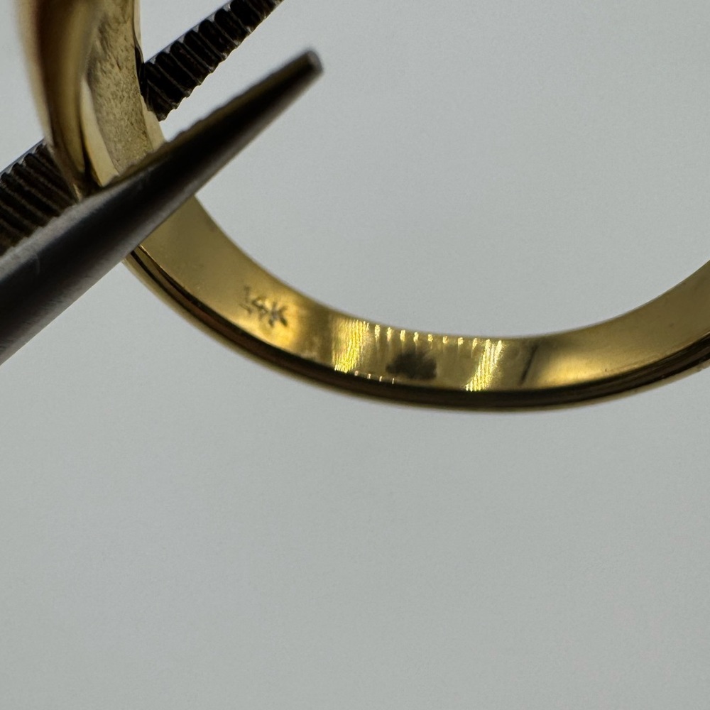 14k “Breathe” Signet Ring - Picture 6 of 6